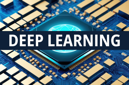 "Deep Learning" text title name term in computer technologyの素材