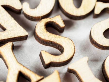 A representation of the letter âSâ from the English alphabet, whether as a graphic, font, or object.の写真素材