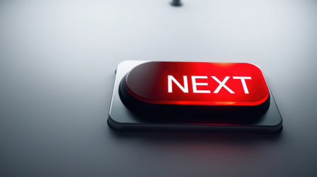 Clean âNextâ button. Toggle switch, minimalist, bright background.の素材