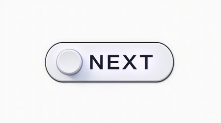 Clean âNextâ button. Toggle switch, minimalist, bright background.の素材