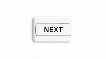 Clean âNextâ button. Toggle switch, minimalist, bright background.の素材