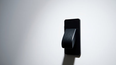 Slider button. Toggle switch clean, on off control, technology.の素材