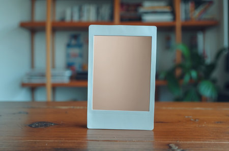 Blank film shot. Instant photo, empty frame white.の素材