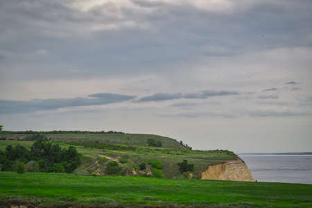 A place near the Bank of the Volga, resembling and similar to Iceland or Norway, and it seems that Thor or Odin will appear in this clearing.の写真素材