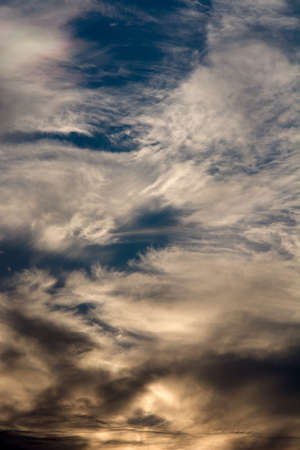 Beautiful clouds in the evening sky.の写真素材