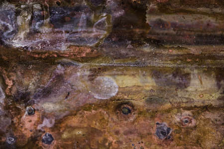 Strong corrosion of metal surface. Copper texture. Rust. Background. Template.の写真素材