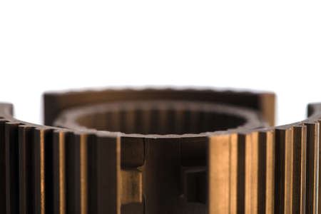 An image of a cogwheel on a white background. Isolated object.