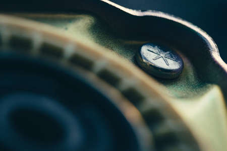Part of the complex mechanism is close-up.の写真素材