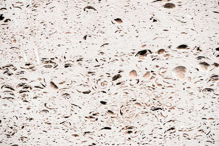 Pattern of foam block in macro. Template of foundation of old building. White detailed background...