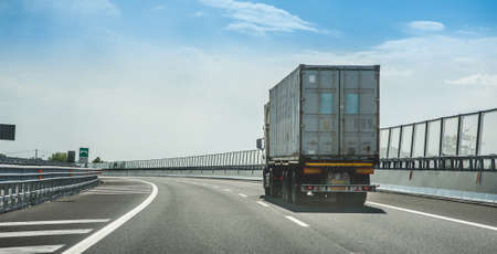 Heavy cargo on the roadの写真素材
