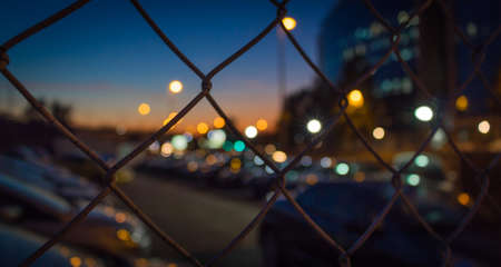 Fence bokehの写真素材