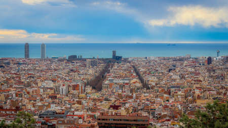 Beautiful Panorama in Barcelona  February 2017の写真素材