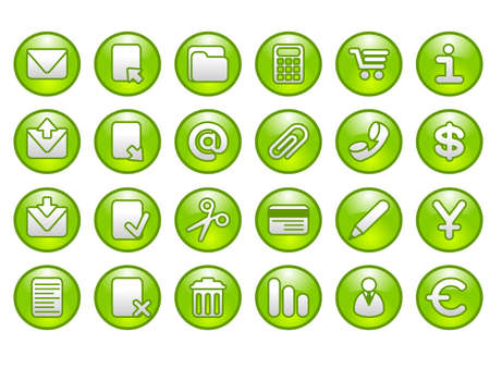 Glossy web iconsのイラスト素材