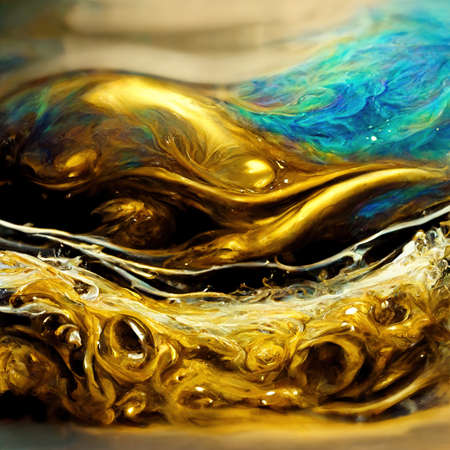 Luxury gold wallpaper, Black and golden background. Liquid marble wallpaper with fluid art, golden...