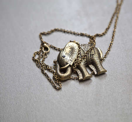 close-up of elephant beads