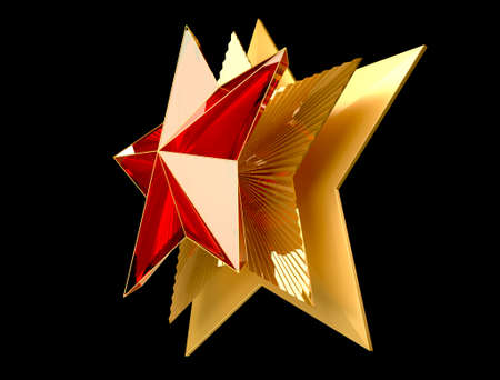 9 May. Victory Day. Red star 3d. Isolated backgroundの写真素材