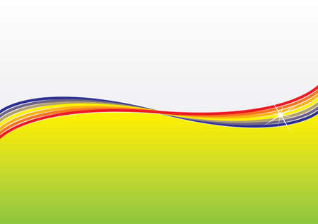 Abstract background with rainbow colored waving linesのイラスト素材
