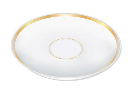 Plate with golden border のイラスト素材