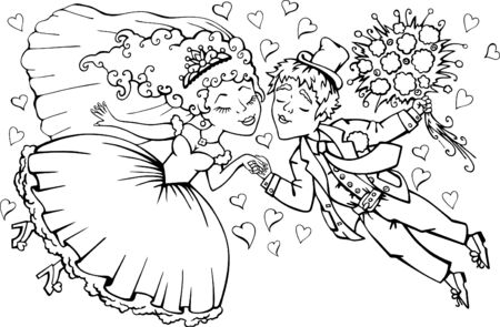 Wedding kissのイラスト素材