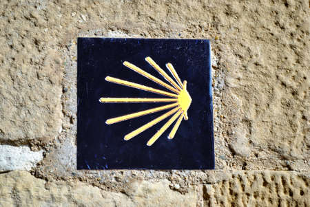 Sign of the Way of St  James  の写真素材