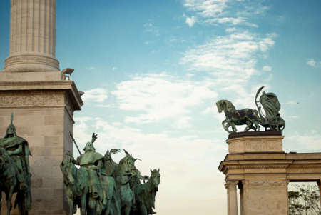 Heroes Square in Budapest  Hungary の写真素材