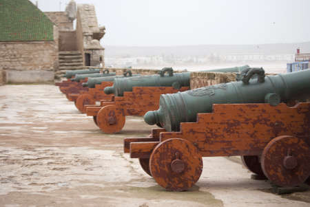 Cannons in the fortress in Essaouira のeditorial素材