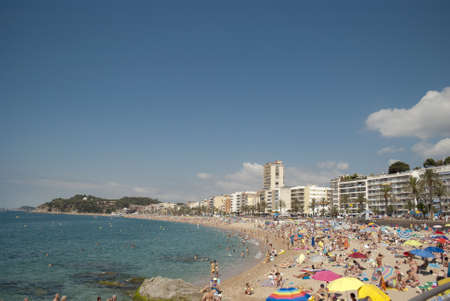 Lloret de mar beach in costa bravaのeditorial素材
