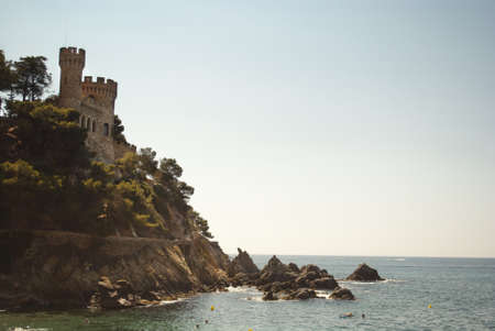 Castle in lloret de mar, spainのeditorial素材