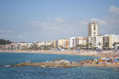 Lloret de mar beach in costa bravaのeditorial素材