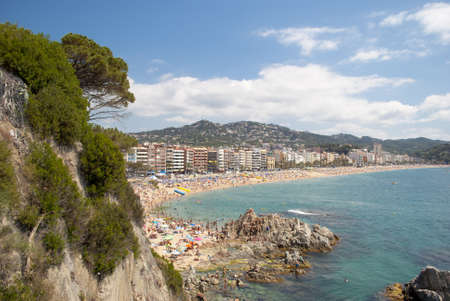 Lloret de mar beach in costa bravaのeditorial素材