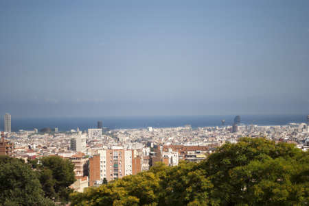 Aereal view of Barcelona, Spainの写真素材