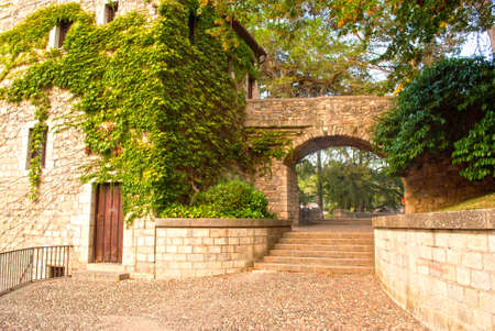 Barri Vell of Girona, Spainの写真素材