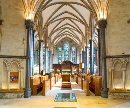 Interior of Temple church,Londonのeditorial素材