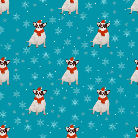 Pattern with a dogのイラスト素材