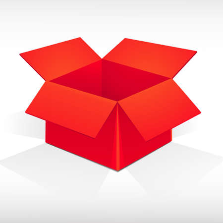 Red packing boxのイラスト素材