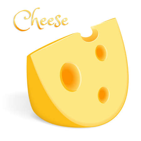 A large piece of cheeseのイラスト素材