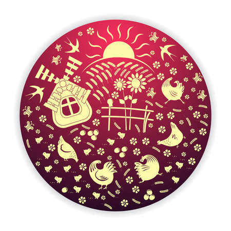 Bird vector yard illustration.のイラスト素材