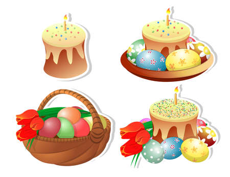 Clipart Easter basketsのイラスト素材