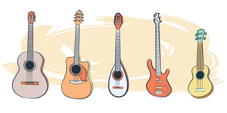 Set of Musical Instrumentsのイラスト素材