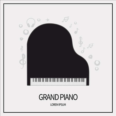 Grand piano icon Illustration.のイラスト素材
