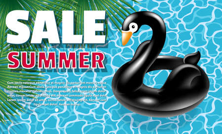 Black Swan Bannerのイラスト素材