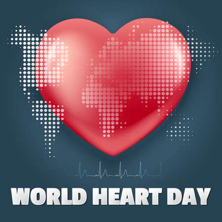 world heart day bannerのイラスト素材