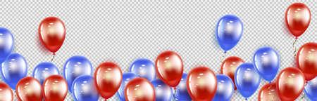 Blue red balloonsのイラスト素材