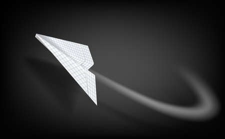 Flying paper airplane2のイラスト素材
