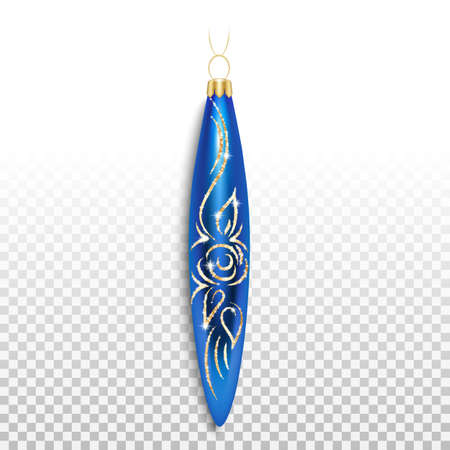 Blue christmas decoration icicleのイラスト素材