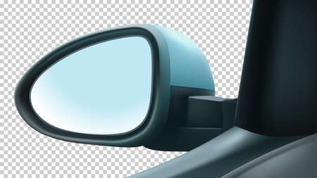 Mockup mirror left driver s. With white space to insert an image.のイラスト素材