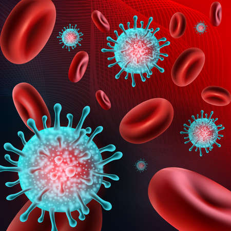 Viruses erythrocytes backgroundのイラスト素材