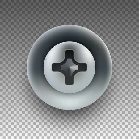 Self tapping screw metal realistic vector eps 10のイラスト素材