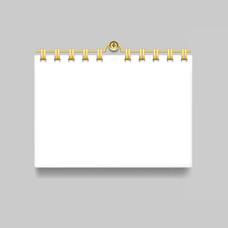 Calendar with golden spiral on the wall vectorのイラスト素材