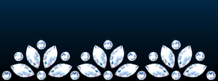 diamond horizontal frame realistic luxury vector eps10のイラスト素材